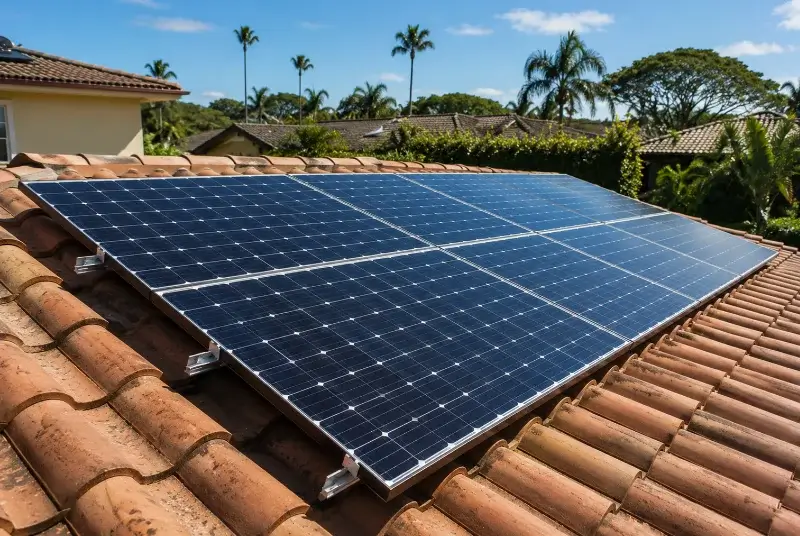 Installation de panneaux solaires à Baho